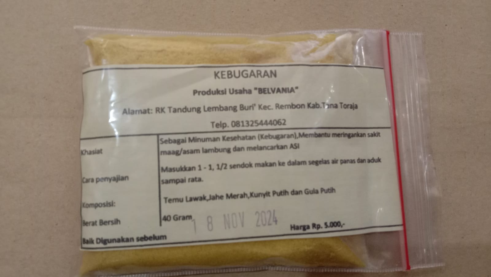 Sari Jahe Merah Temu Putih