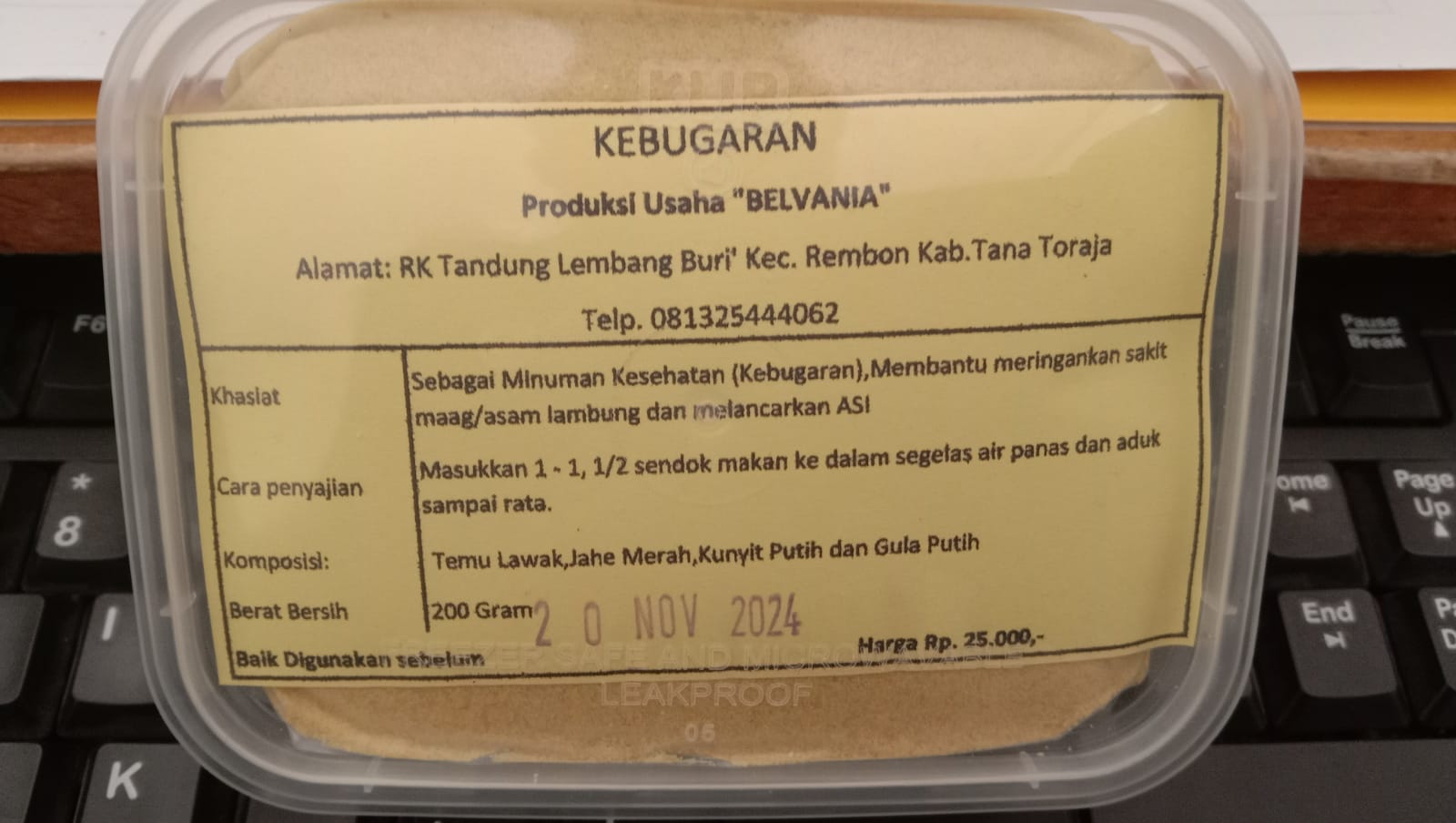 Sari Jahe Merah Kunyit Putih Temulawak