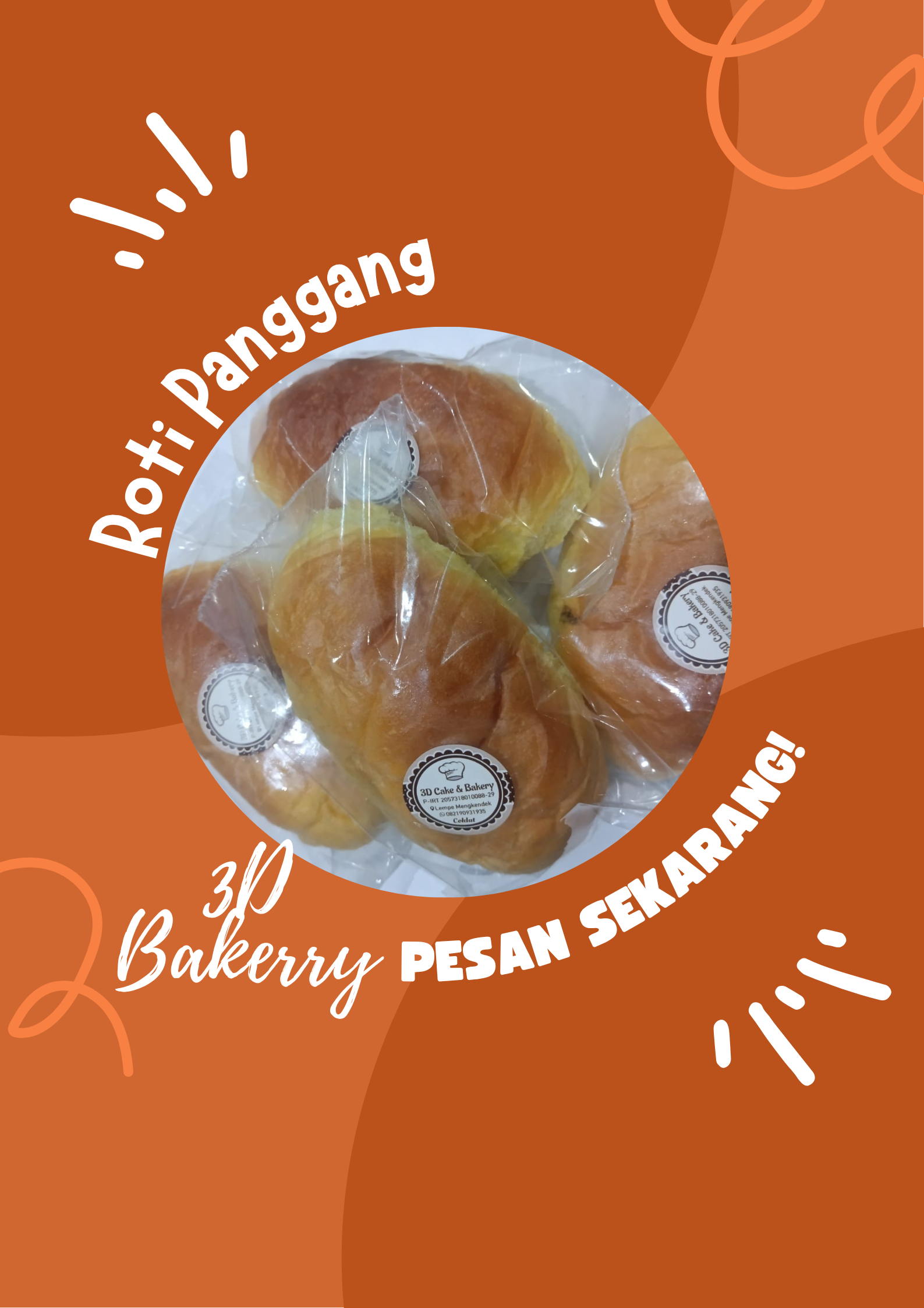 Roti Panggang 3D