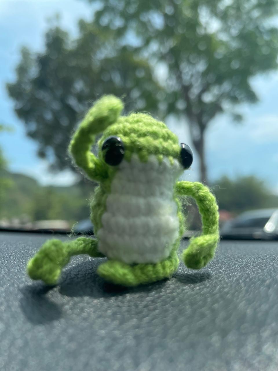 Little Frog Crochet Keychain