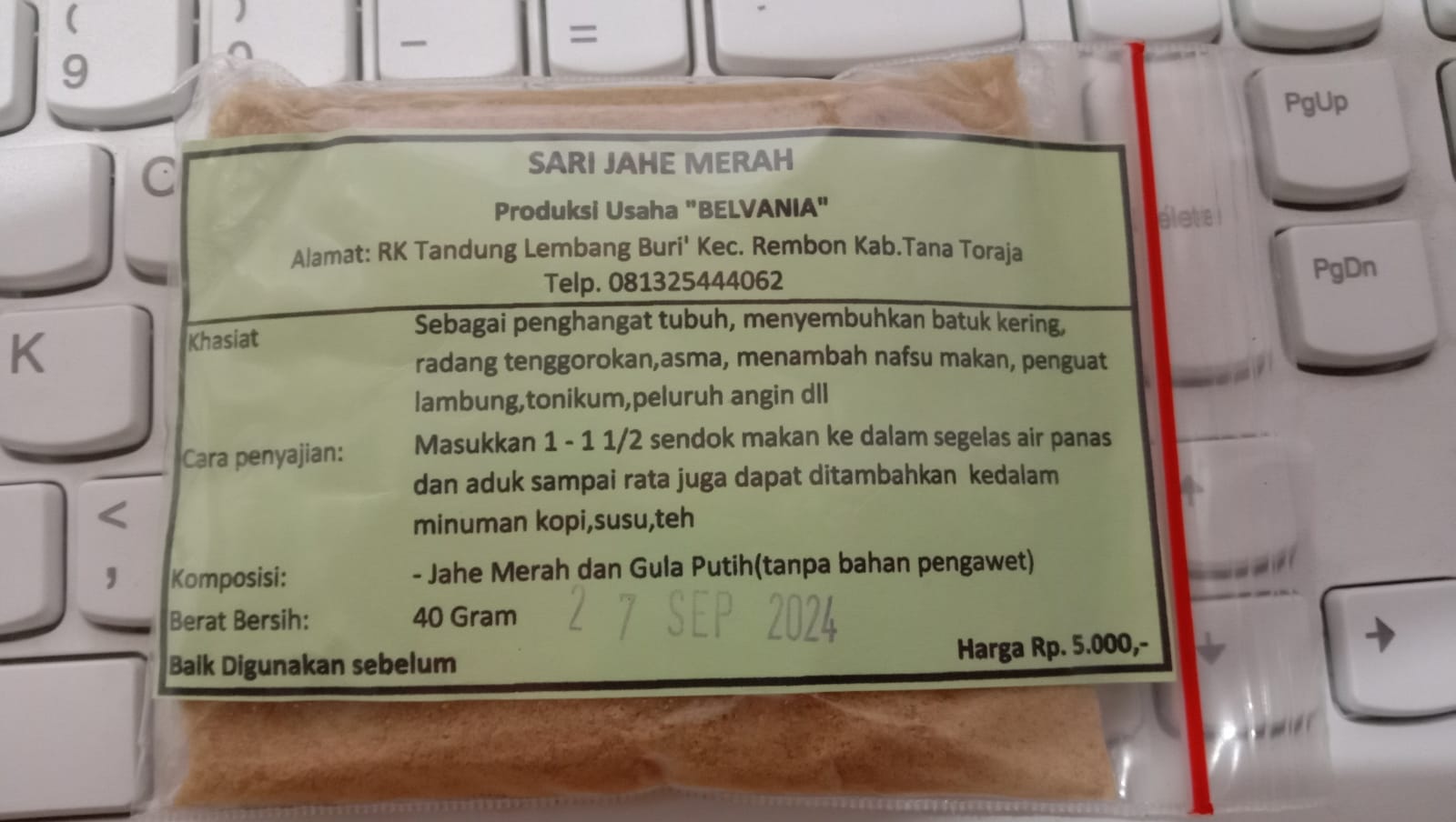 Sari jahe Merah