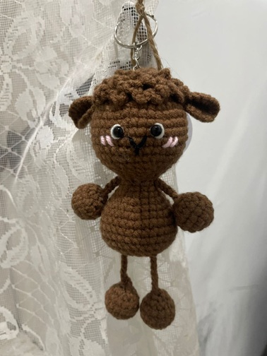 Sheep/Bear Crochet Keychain